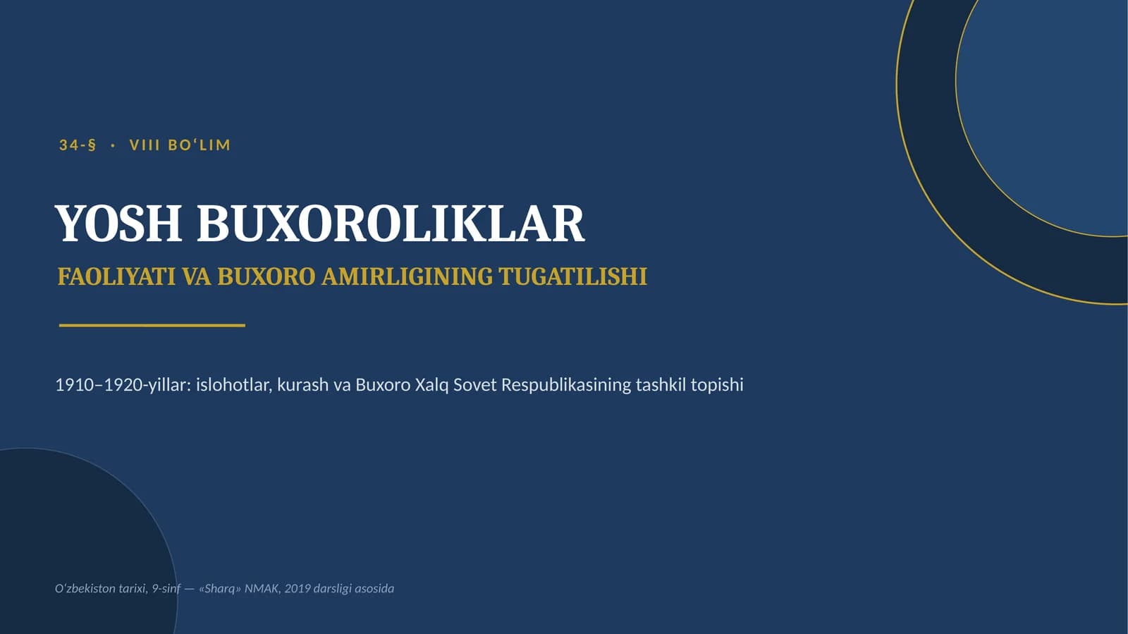 Yosh buxoroliklar