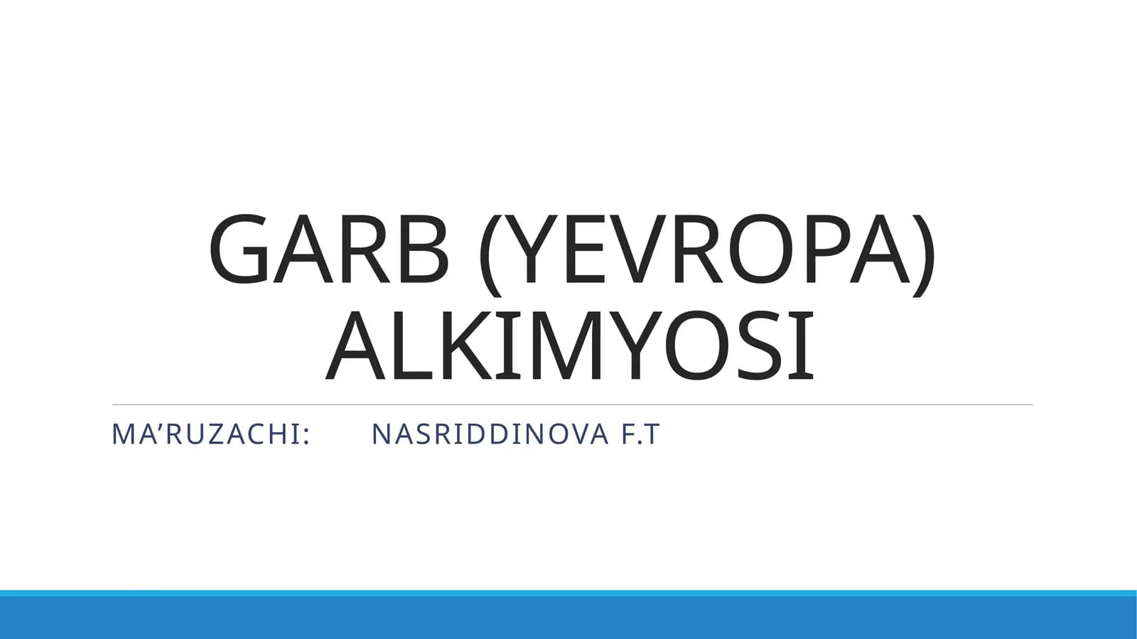 GARB (YEVROPA) ALKIMYOSI
