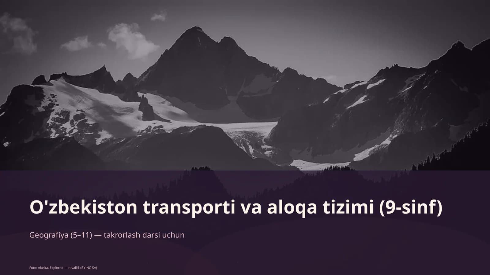 O'zbekiston transporti va aloqa tizimi (9-sinf)