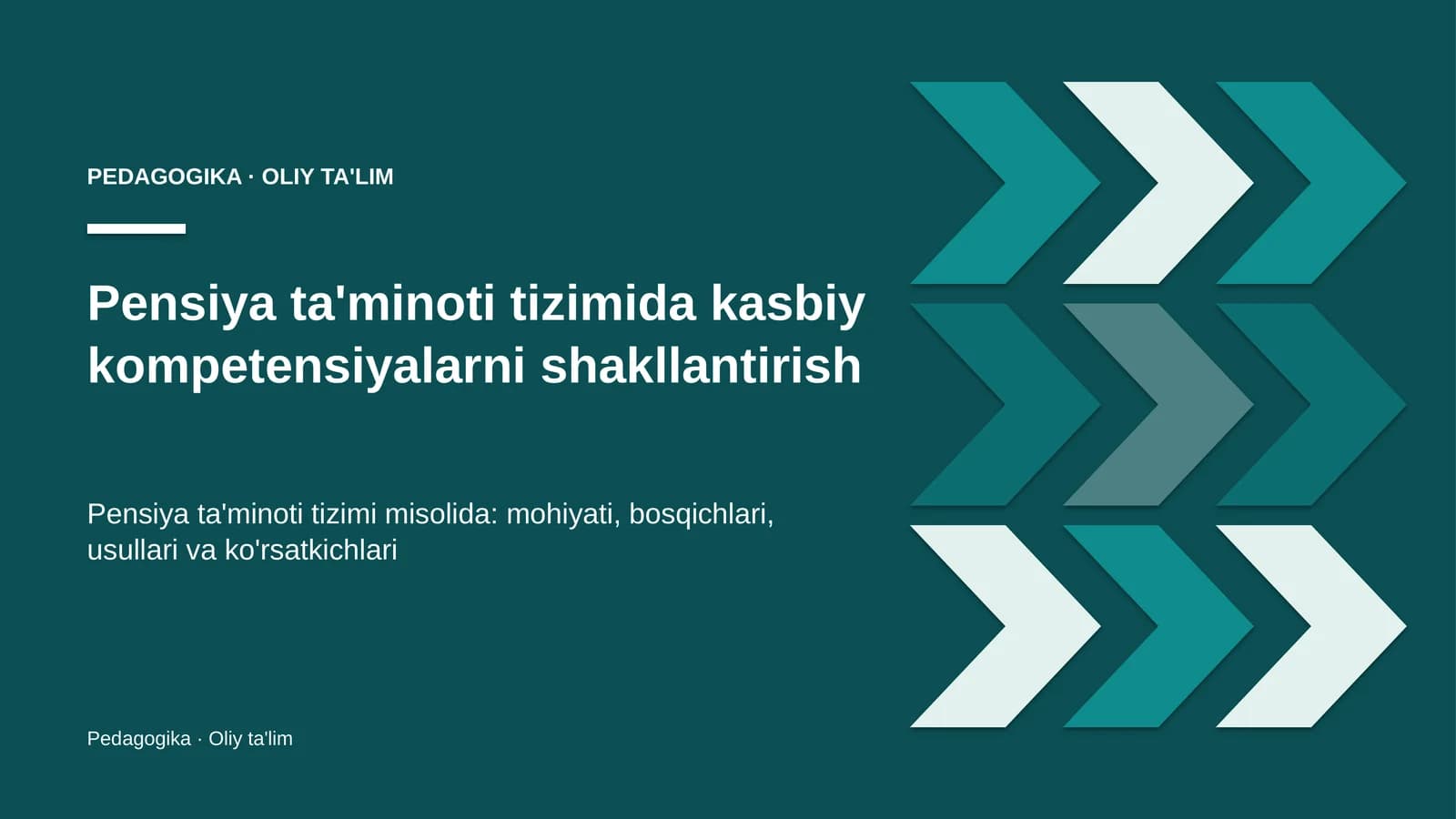 pensiya ta'minoti tizimida kasbiy kompetensiyalarni shakllantirish 1466