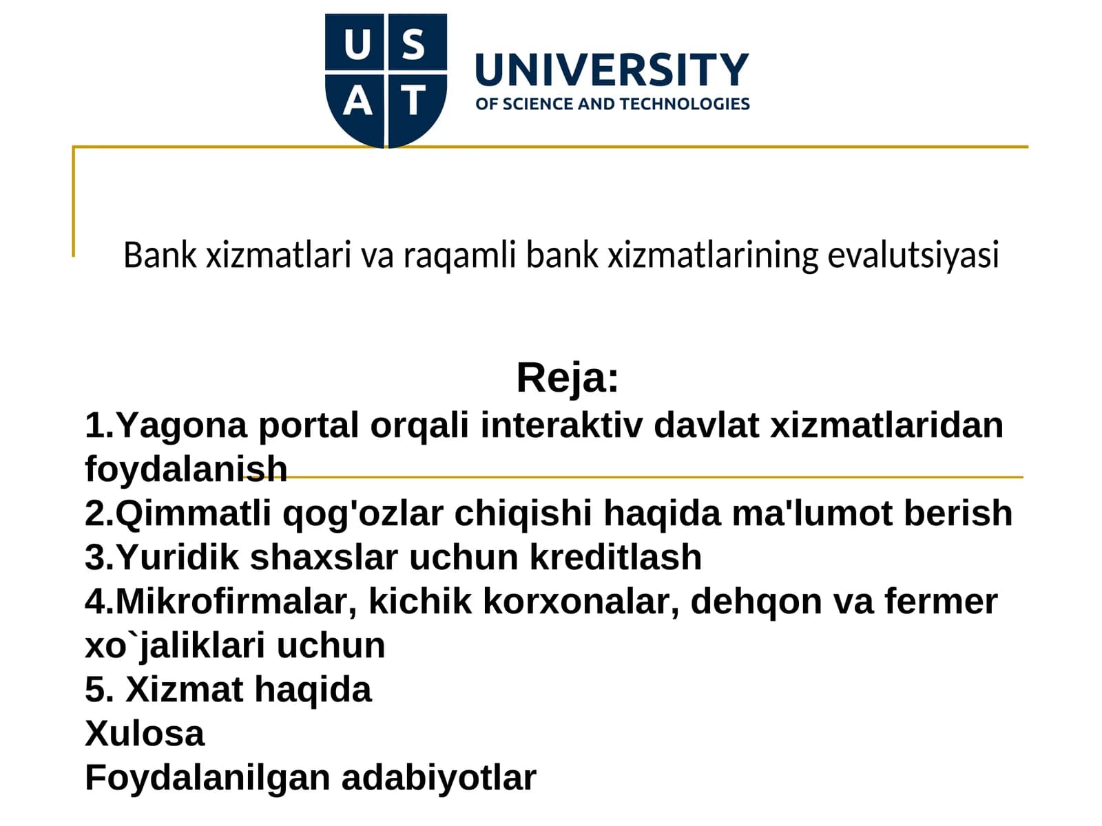 Bank xizmatlari va raqamli bank xizmatlarining evalutsiyasi