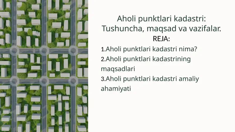 Aholi punktlari kadastri