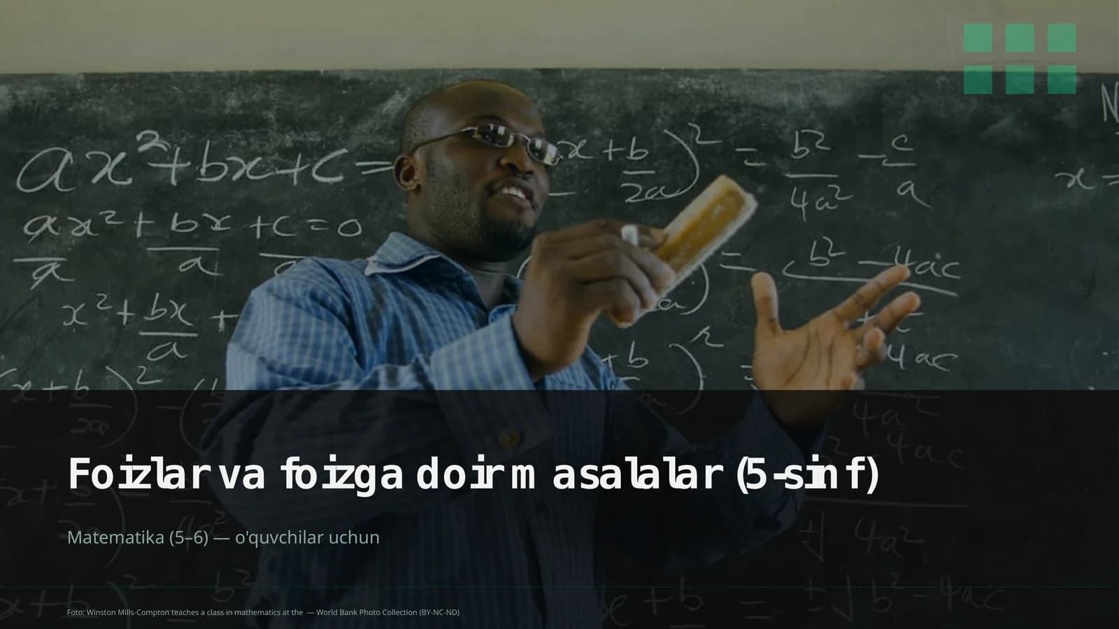 Foizlar va foizga doir masalalar (5-sinf)