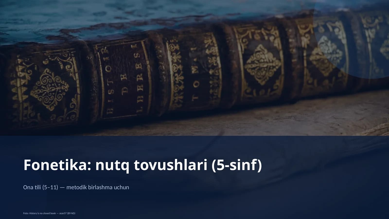 Fonetika: nutq tovushlari (5-sinf)