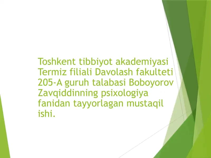 Temperamentning psixologiya shakillanishi