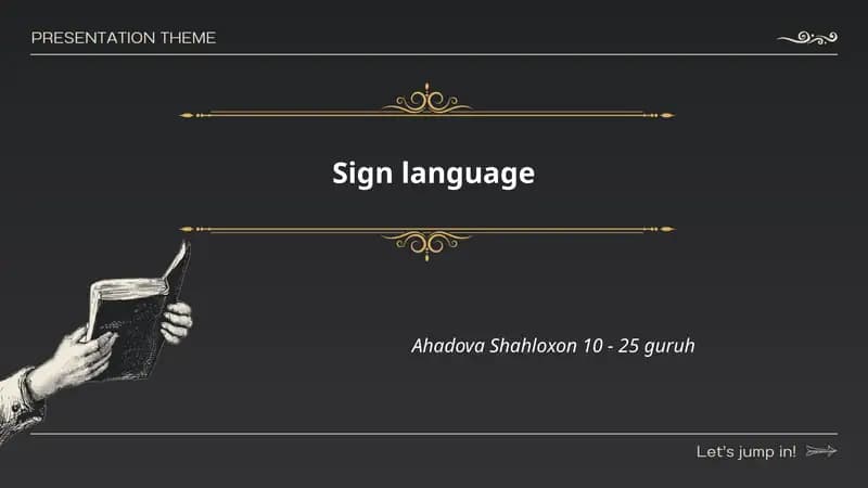 Sign language