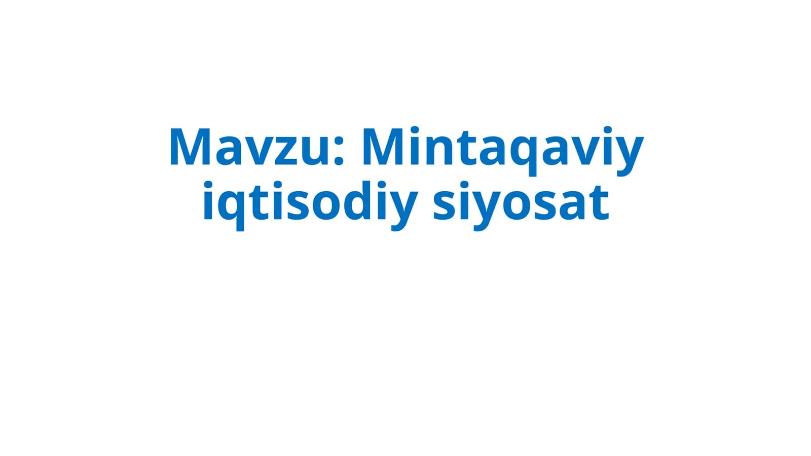Mintaqaviyiqtisodiysiyosat