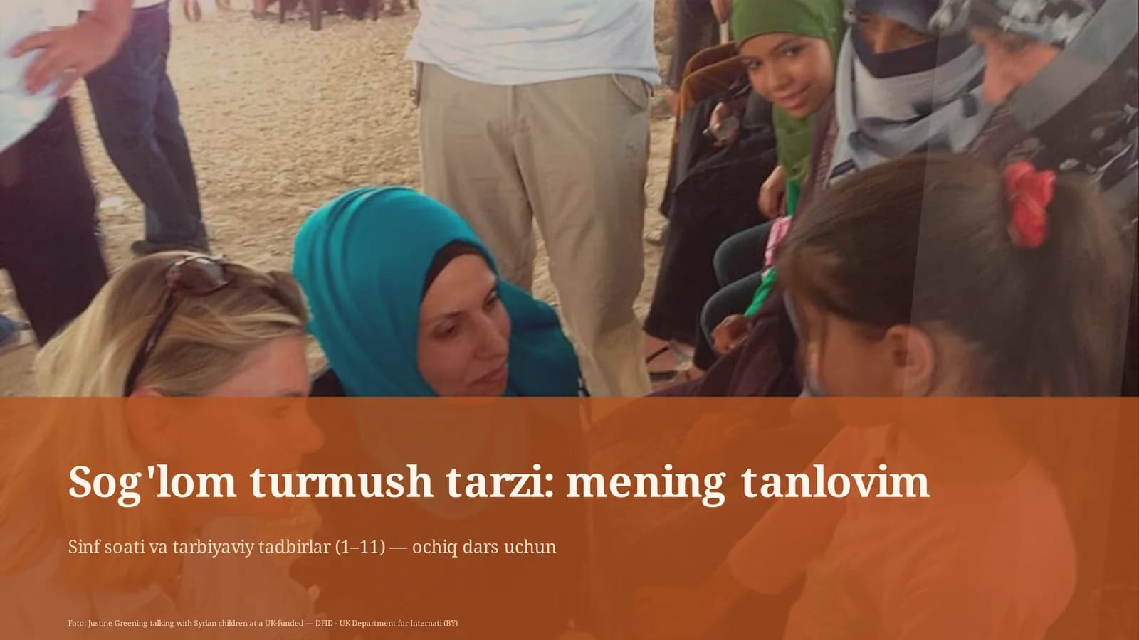Sog'lom turmush tarzi: mening tanlovim