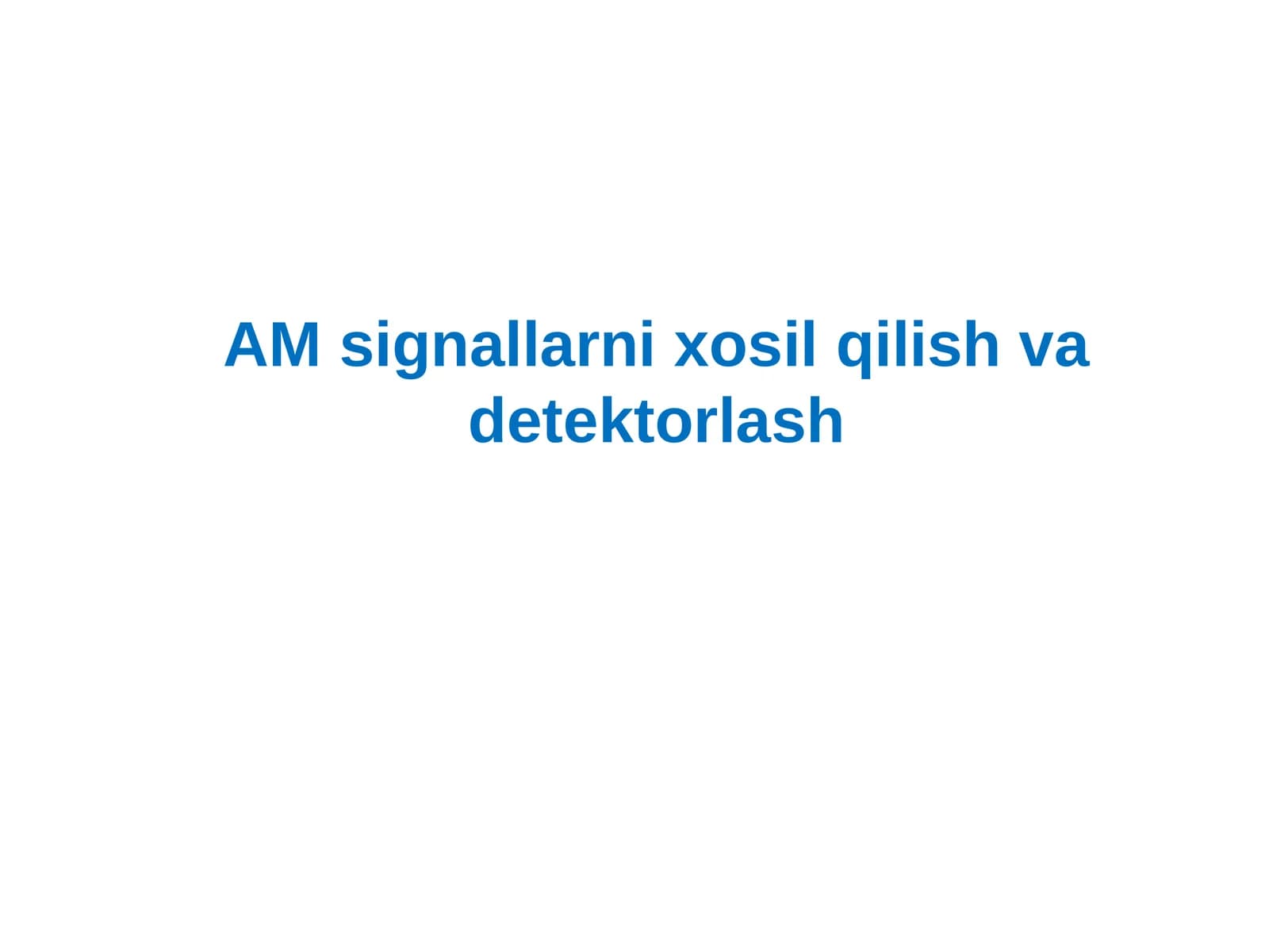 DIODLI AMPLITUDA MODULYATORI