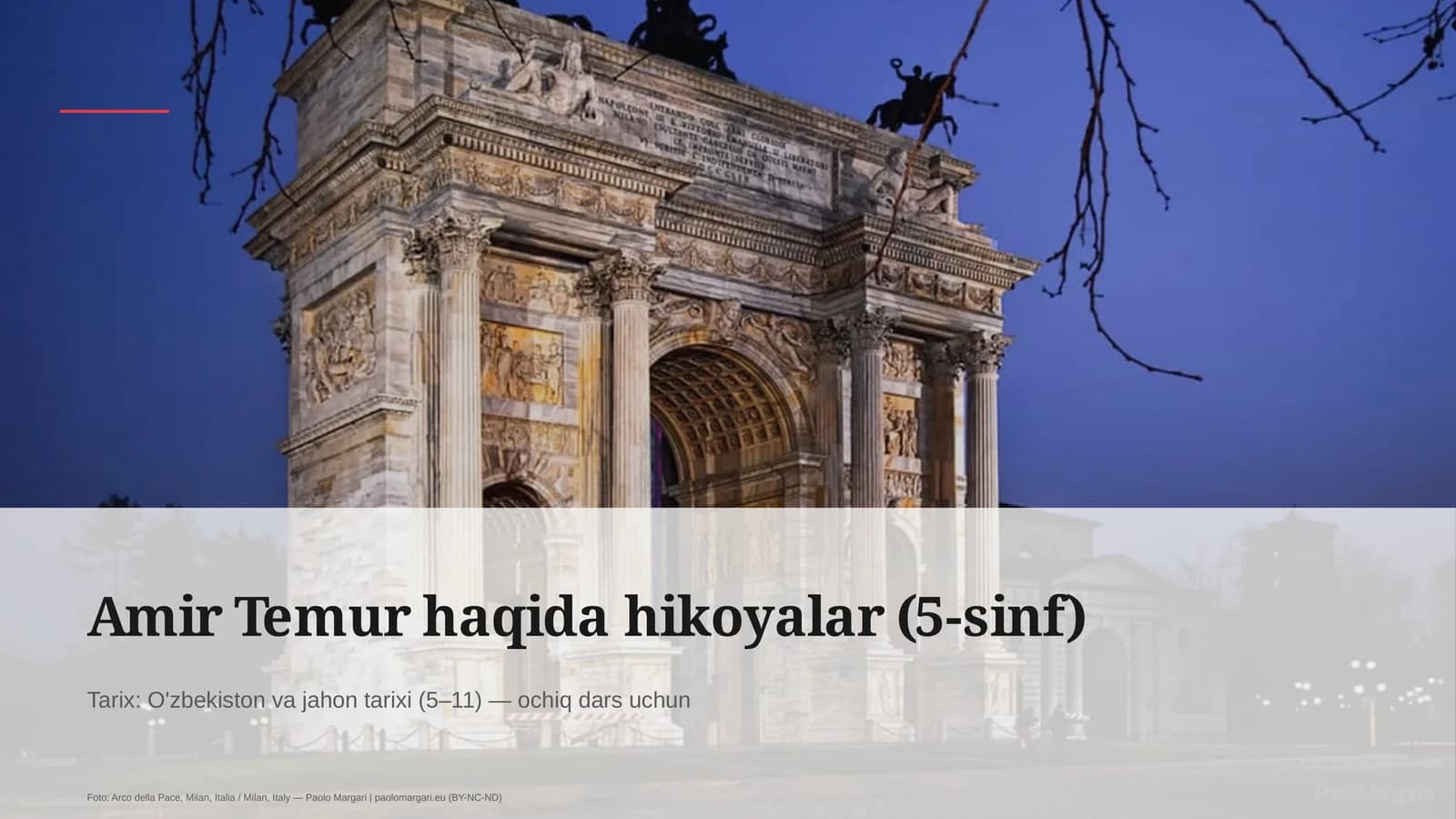 Amir Temur haqida hikoyalar (5-sinf)