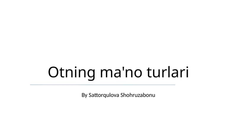 Leksikal ma'no