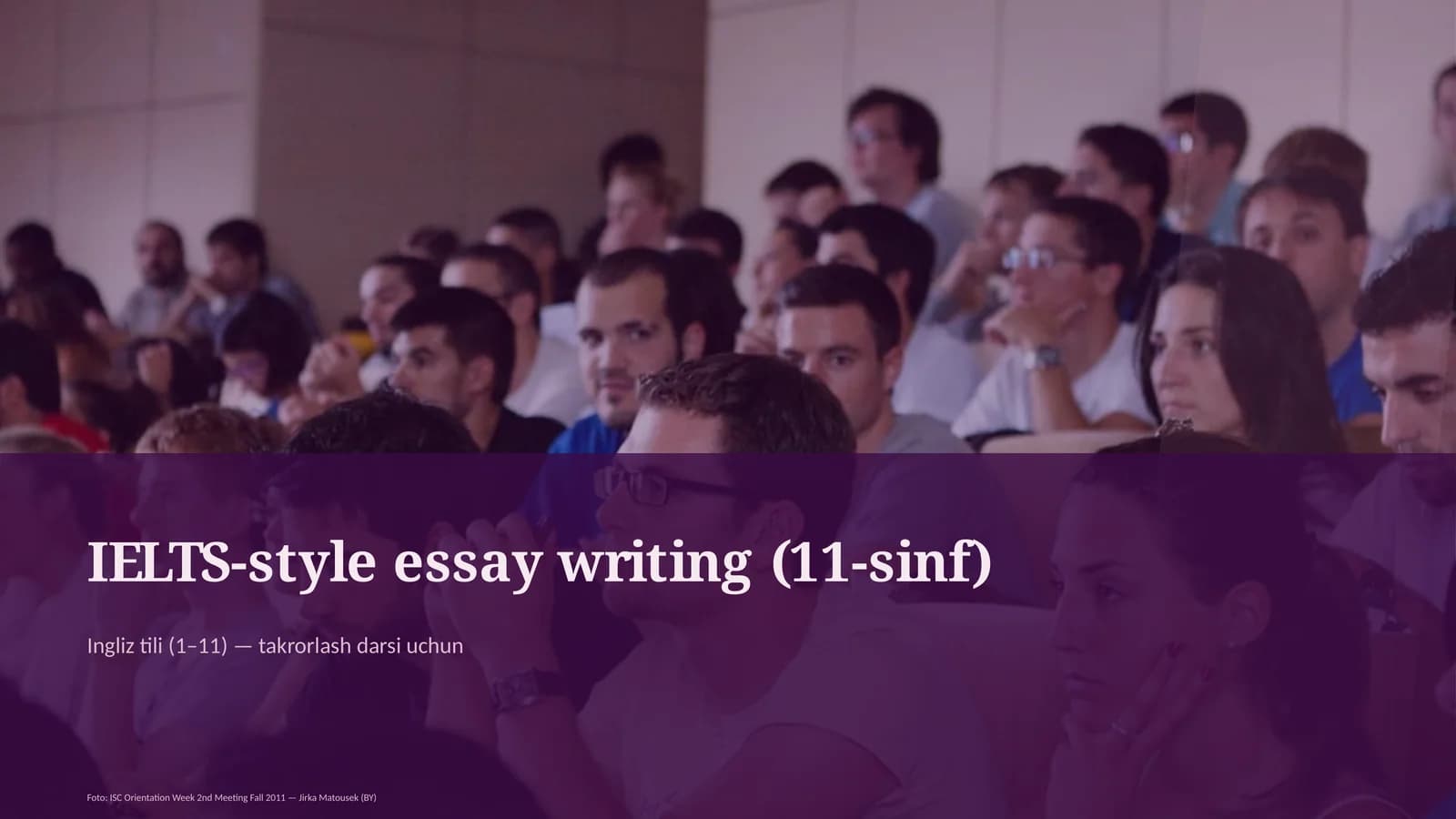 IELTS-style essay writing (11-sinf)