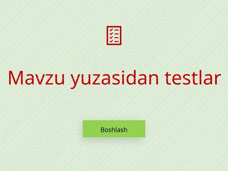 Ochiq dars uchun viktorina