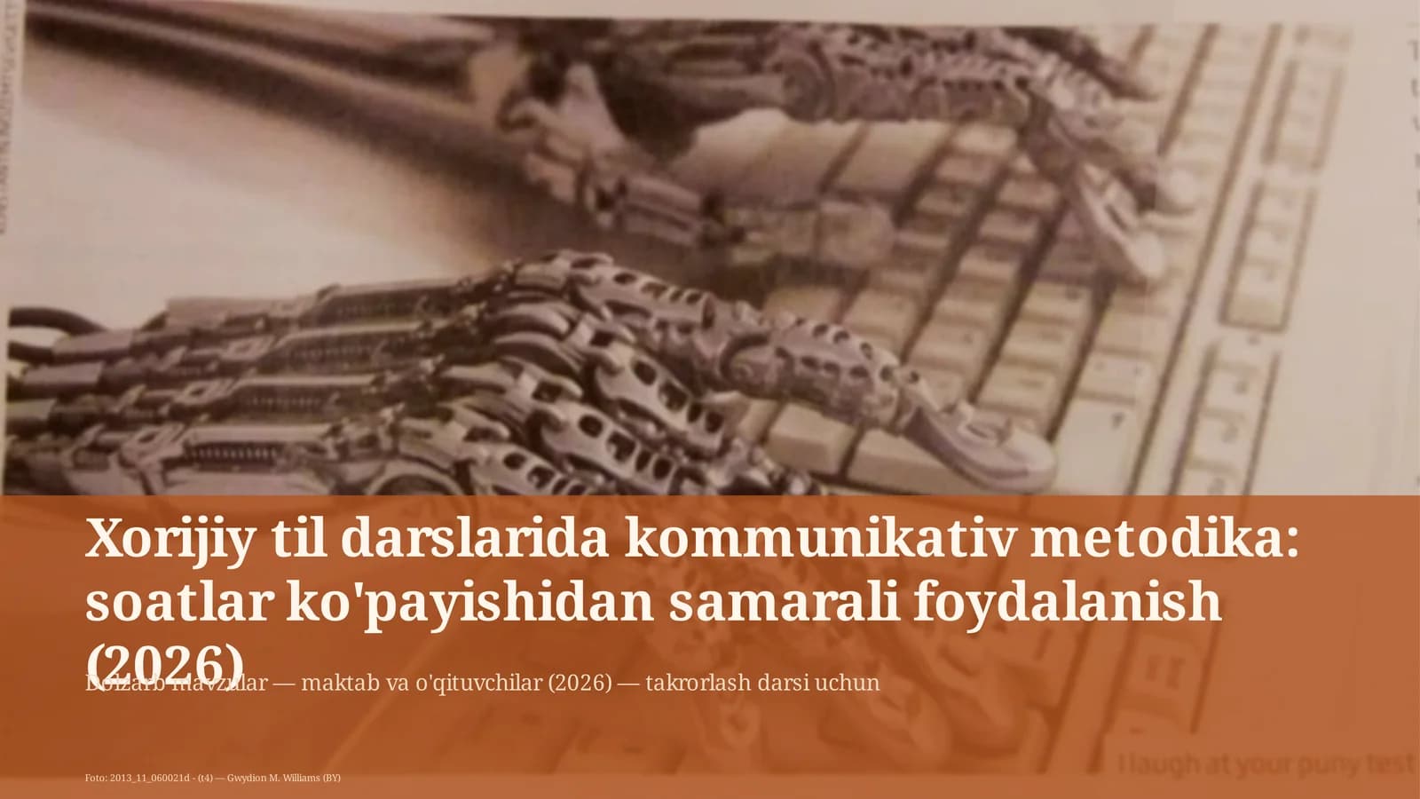 Xorijiy til darslarida kommunikativ metodika