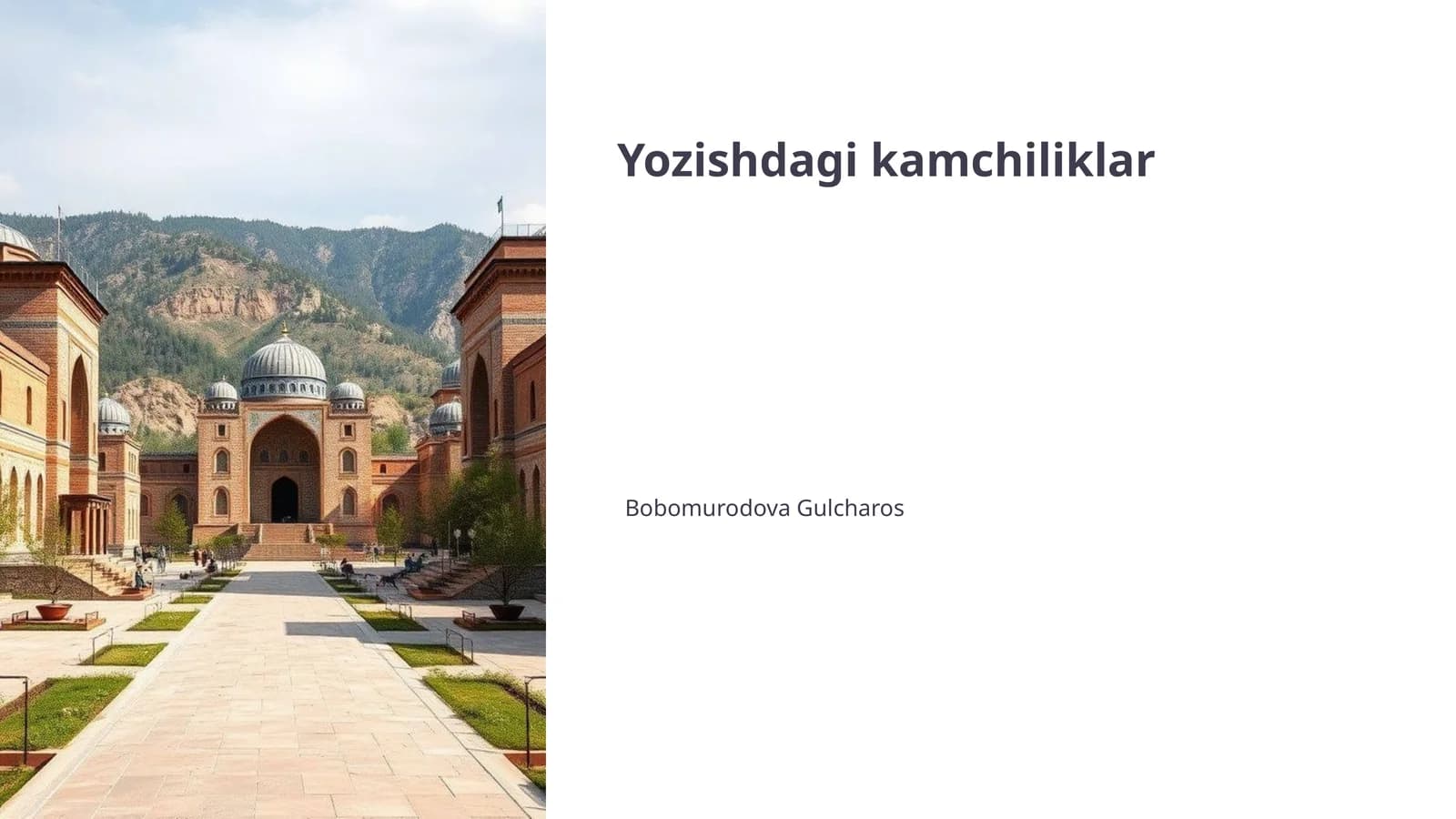 Yozishdagi kamchiliklar