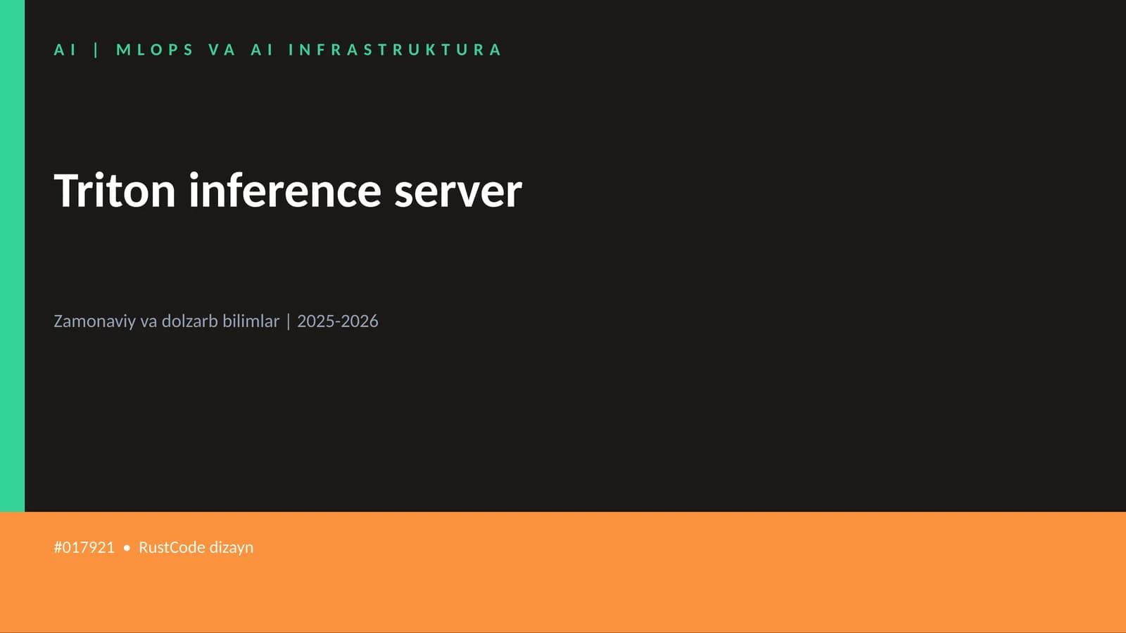 AI | MLOPS VA AI INFRASTRUKTURA