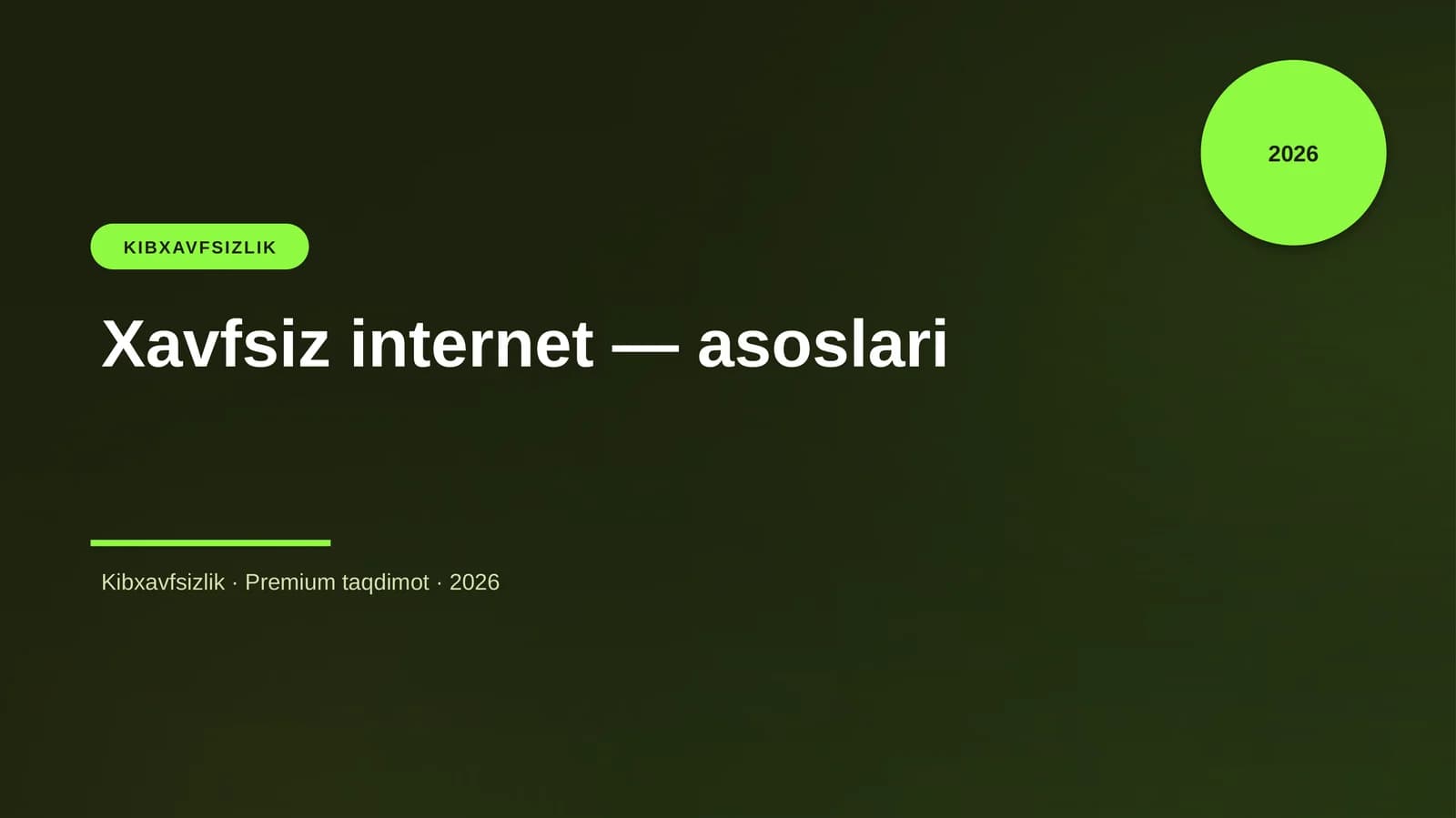 Xavfsiz internet — asoslari