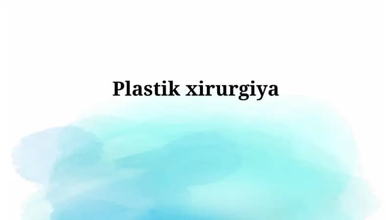 Plastikxirurgiya