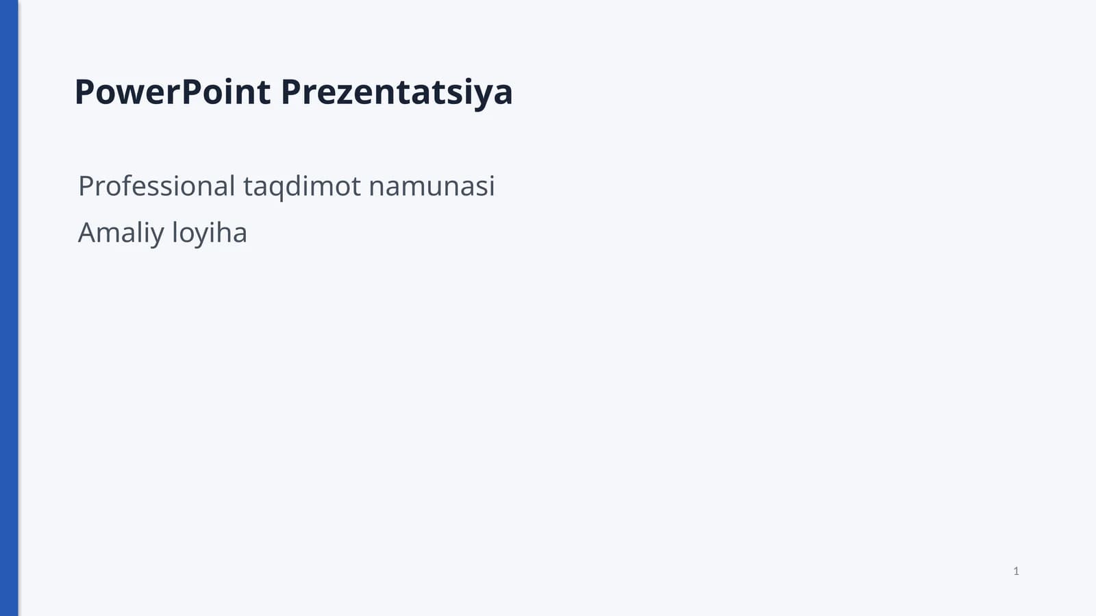 PowerPoint prezentatsiya tayyorlash