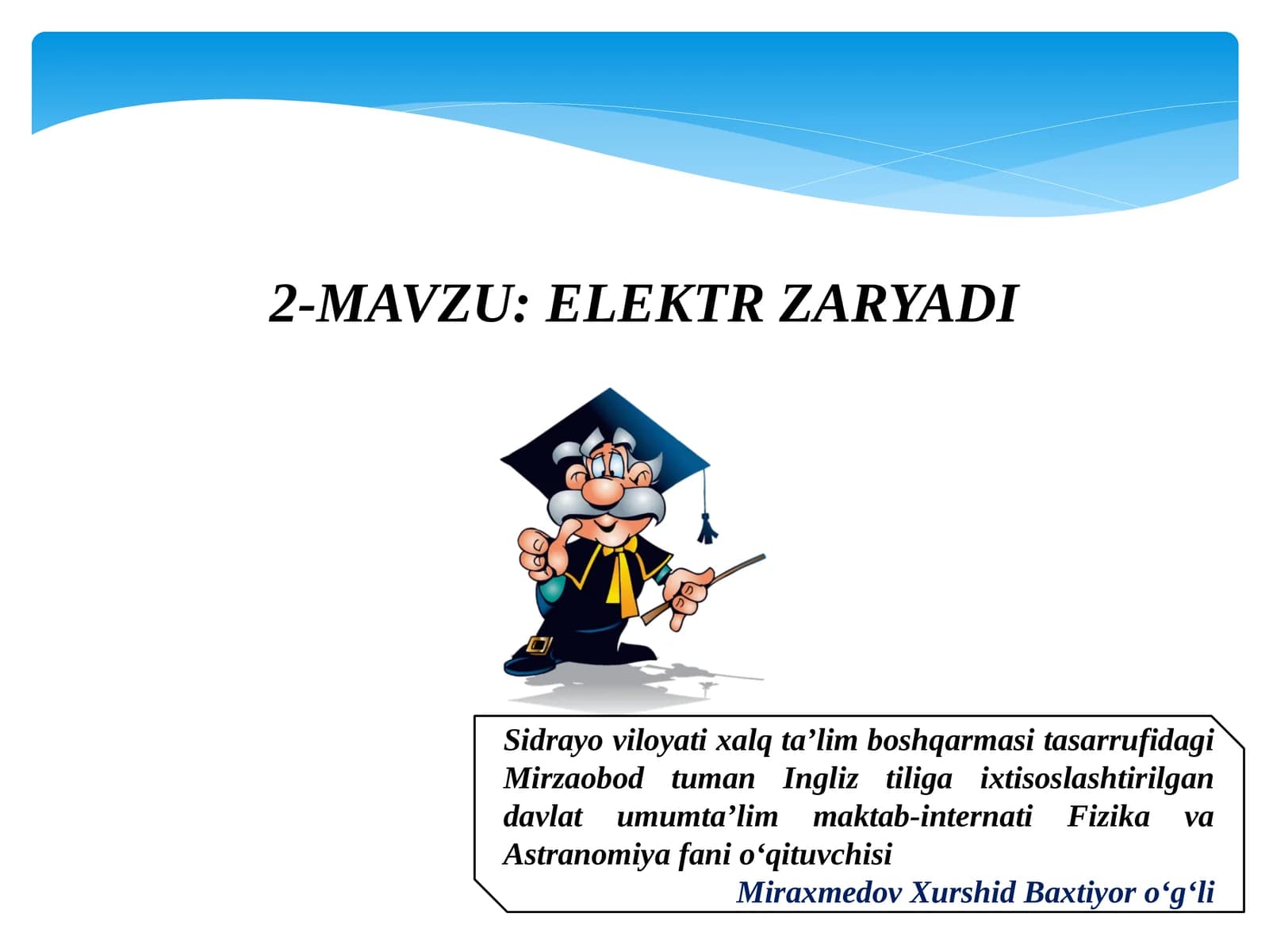ELEKTR ZARYADI