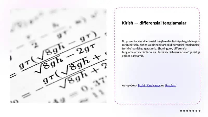 Differensial tenglamalar