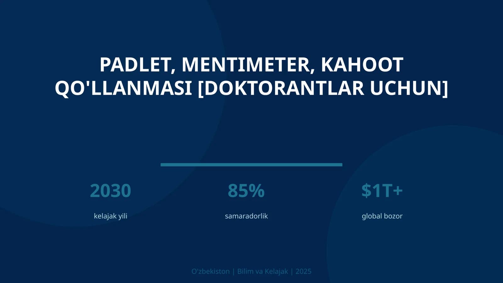 Kahoot qo'llanmasi [doktorantlar uchun]