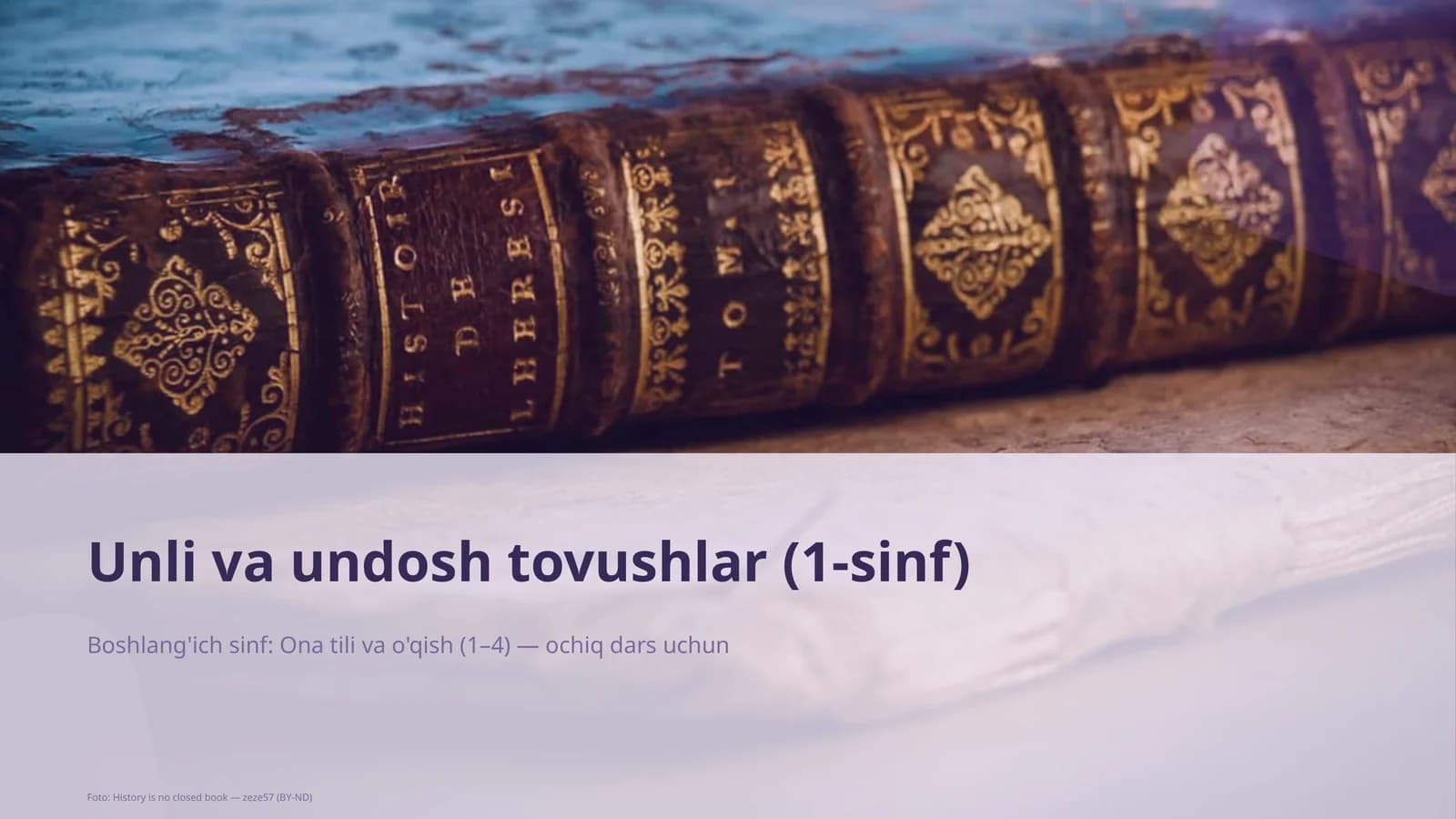 Ona tili va o'qish (1–4) — ochiq dars uchun