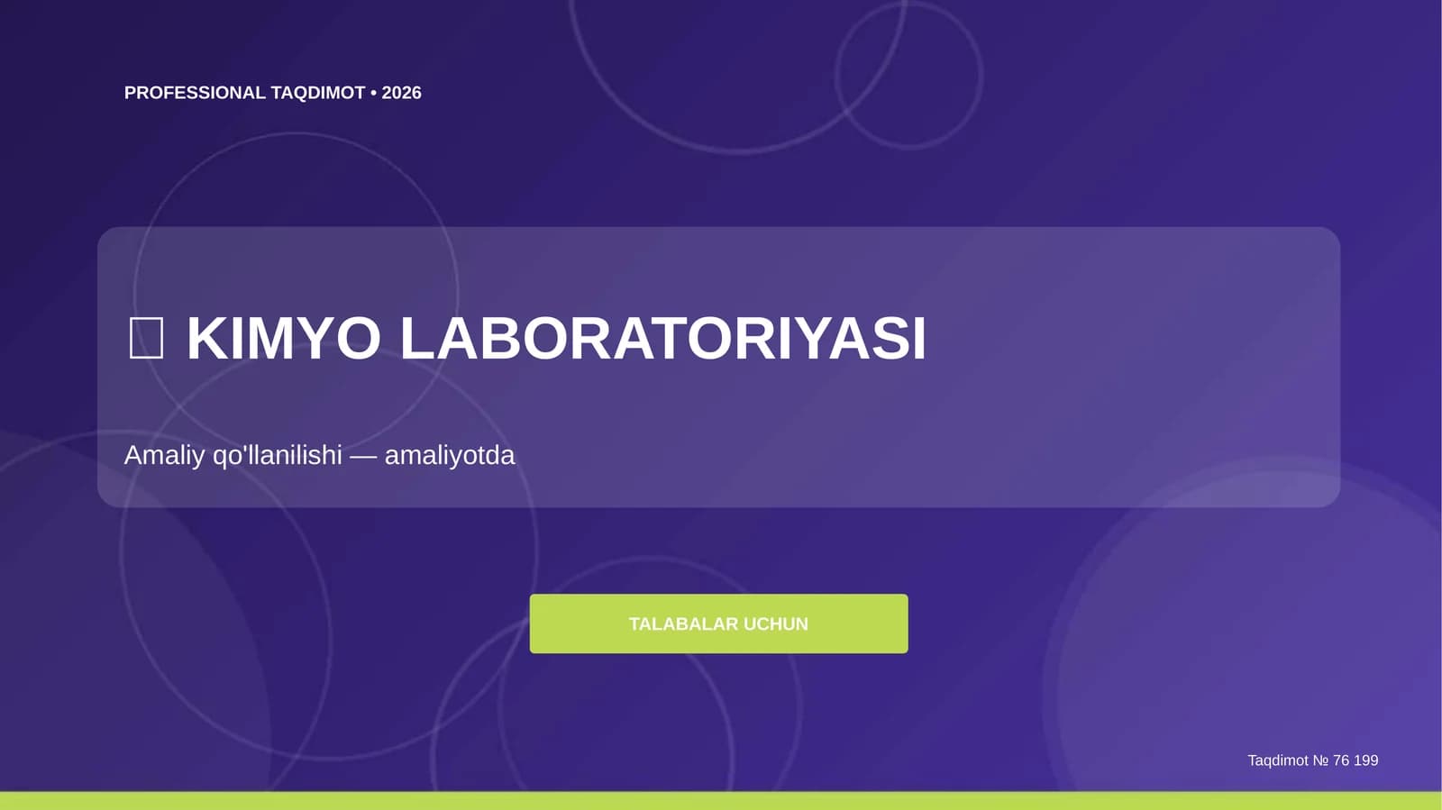 KIMYO LABORATORIYASI