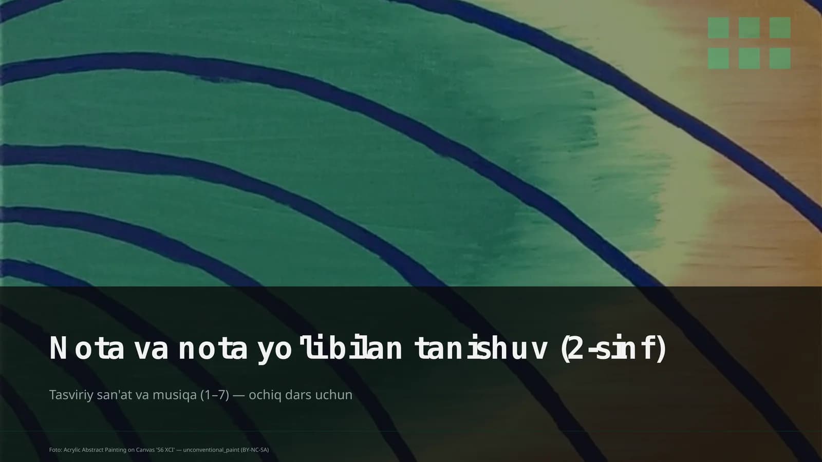 Nota va nota yo'li bilan tanishuv (2-sinf)