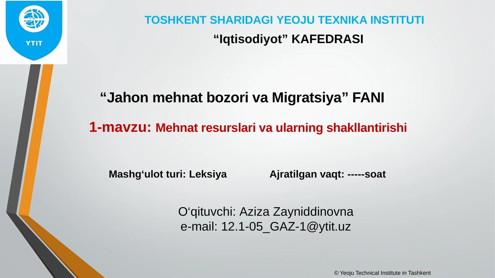 Jahon mehnat bozoriva migratsiya