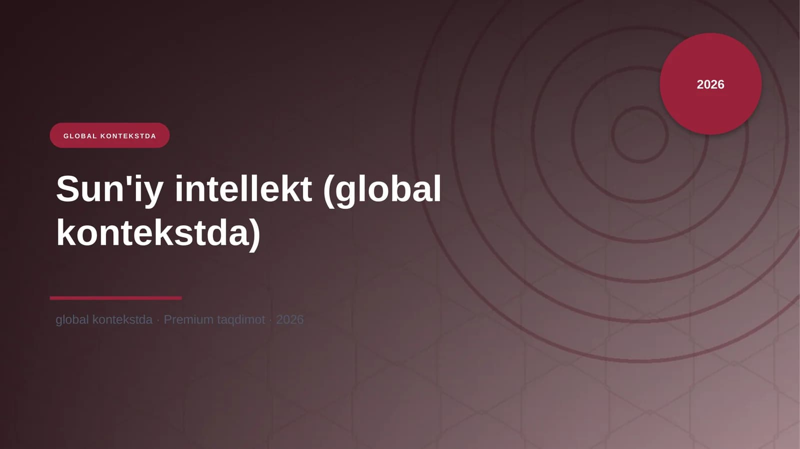 Sun'iy intellekt (global kontekstda)