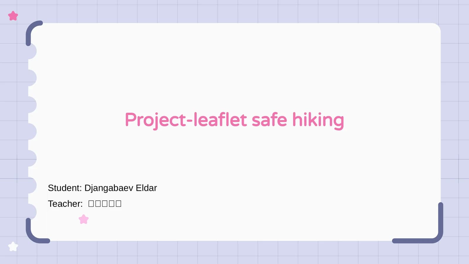 Project-leaflet safe hiking