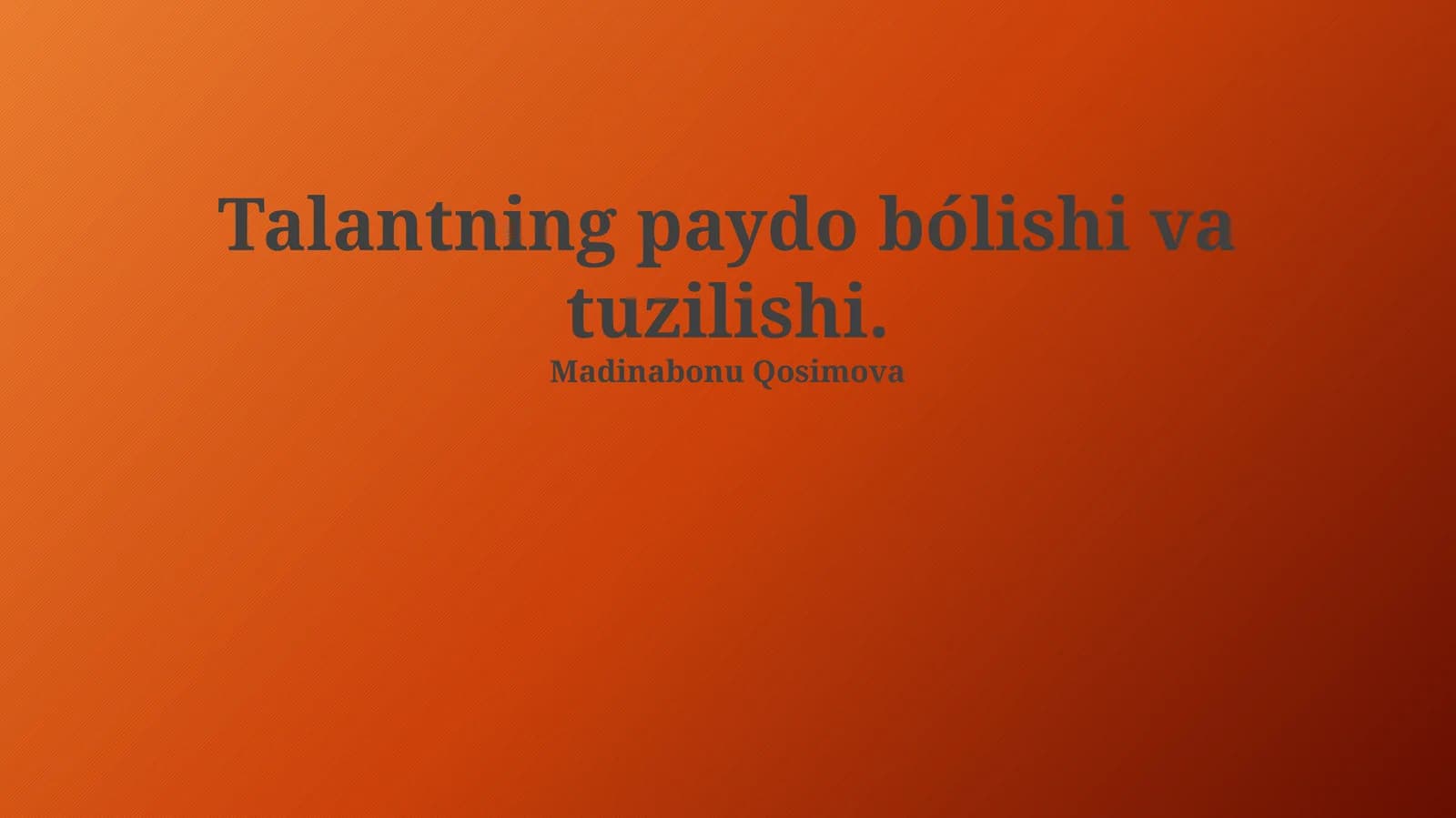 Iqtidorning paydo bólishi va tuzilishi