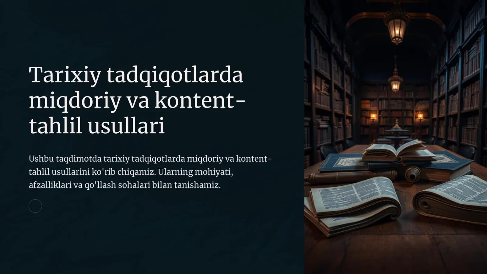 Miqdoriy va kontent-tahlil tarixiy tadqiqotlarda