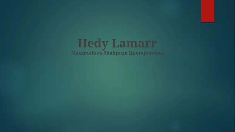 Hedy Lamarr