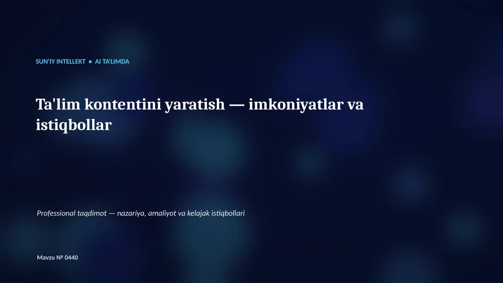 Ta'limda AI