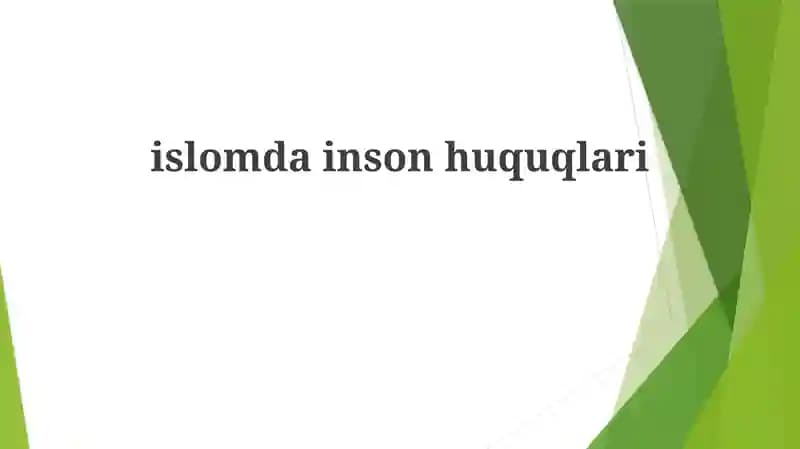 Islomda inson huquqlari