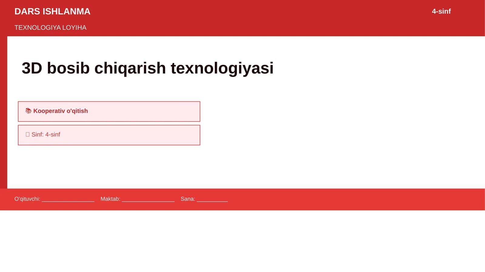 TEXNOLOGIYA LOYIHA