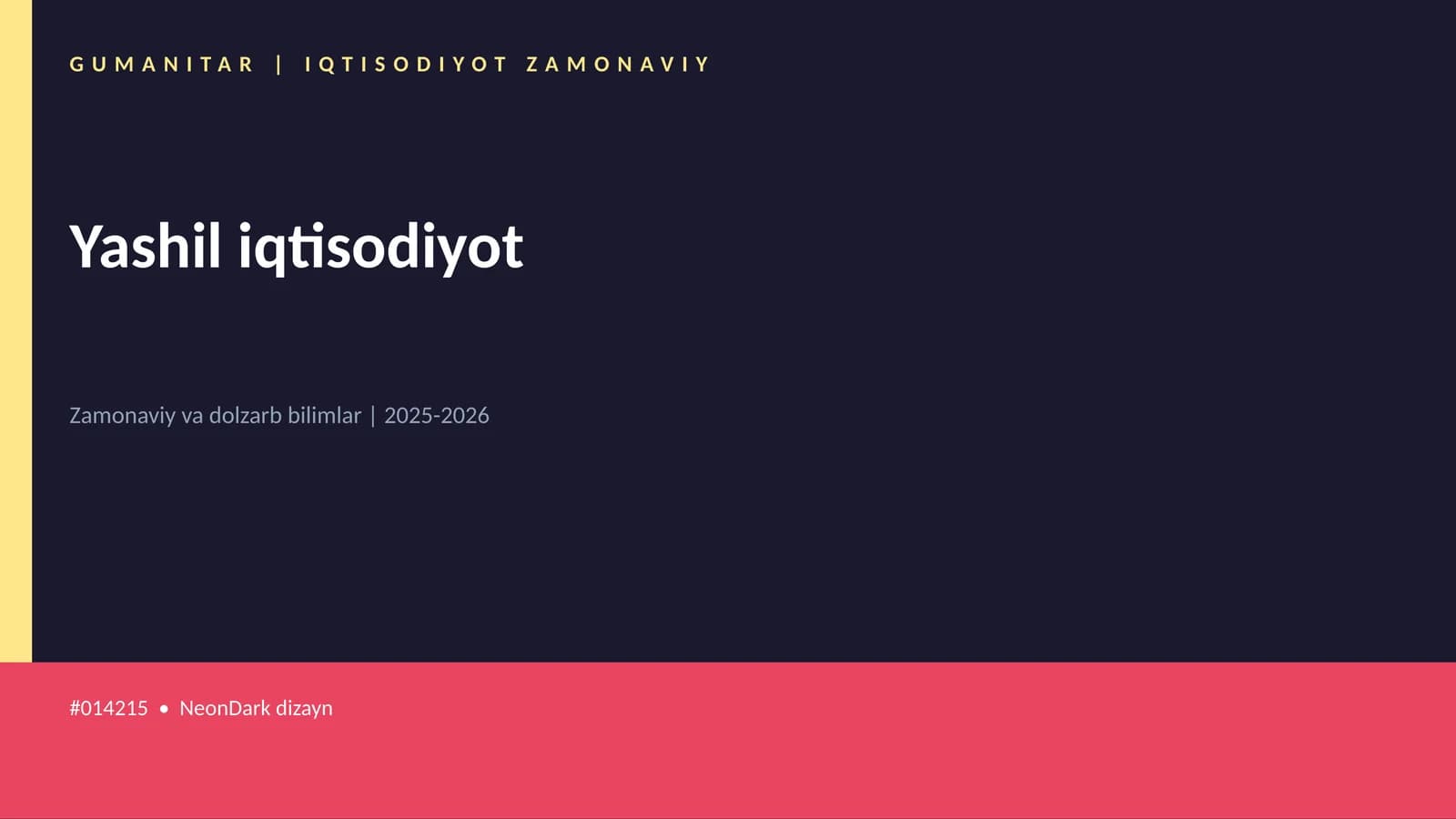 Yashil iqtisodiyot