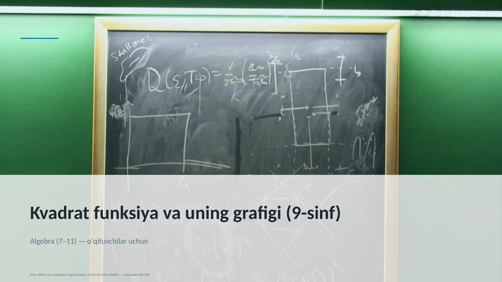 Kvadrat funksiya va uning grafigi (9-sinf)