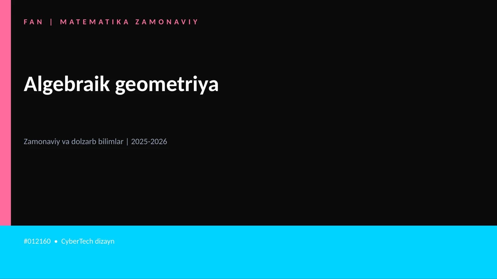 Algebraik geometriya