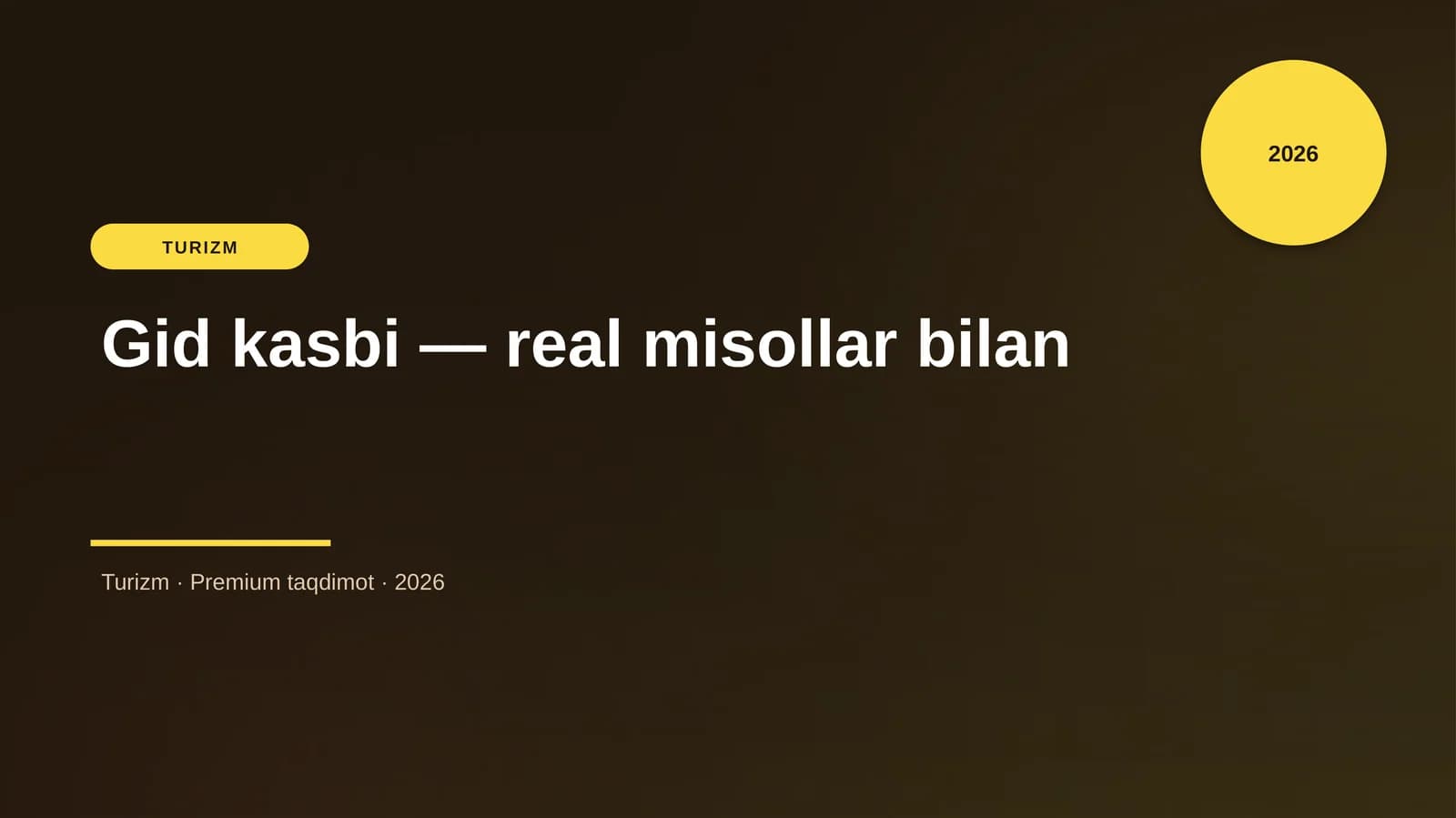 Gid kasbi — real misollar bilan
