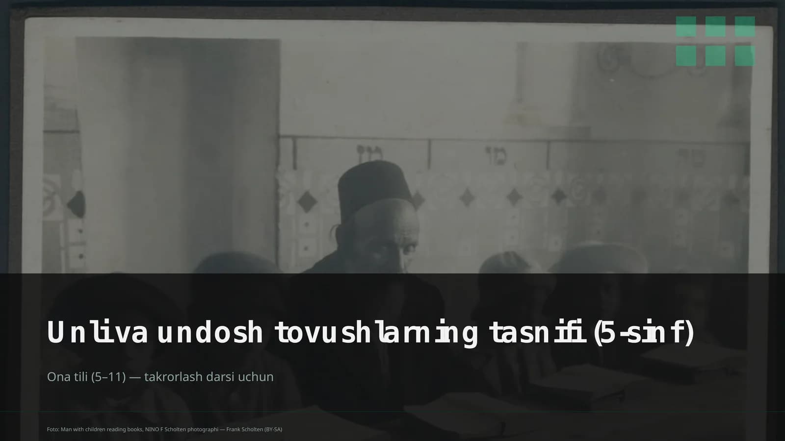 Unli va undosh tovushlarning tasnifi (5-sinf)