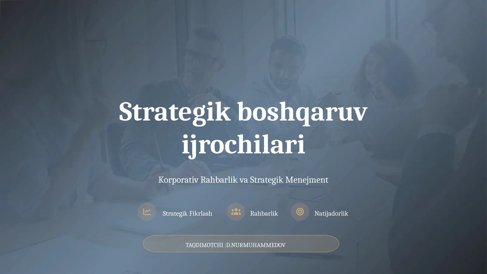 Korporativ Rahbarlik va Strategik Menejment