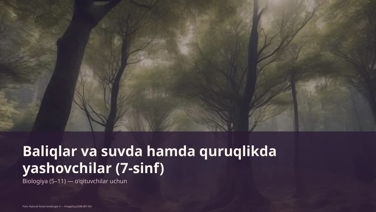 Baliqlar va suvda hamda quruqlikda yashovchilar (7-sinf)
