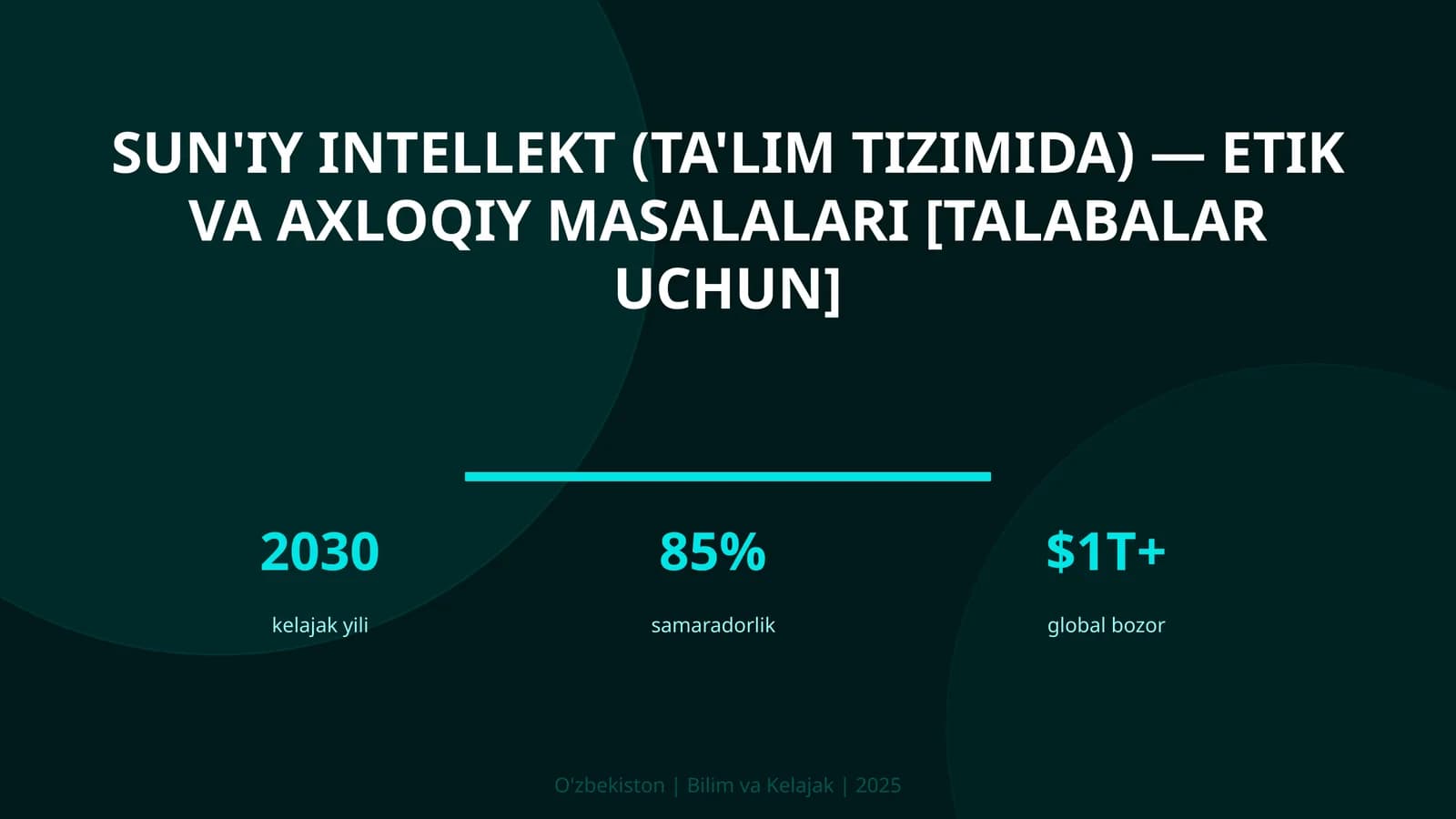 SUN'IY INTELLEKT (TA'LIM TIZIMIDA) — ETIK VA AXLOQIY MASALALARI [TALABALAR UCHUN]