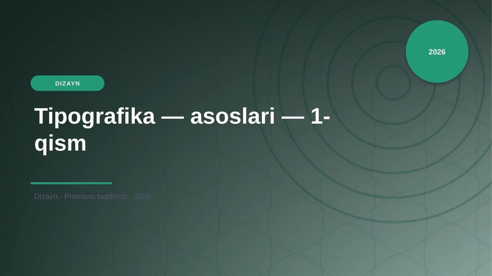 Tipografika — asoslari — 1-qism