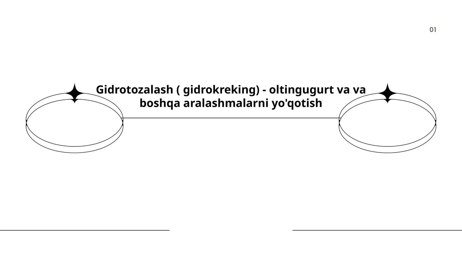Gidrotozalash ( gidrokreking): oltingugurt va va boshqa aralashmalarni yo'qotish