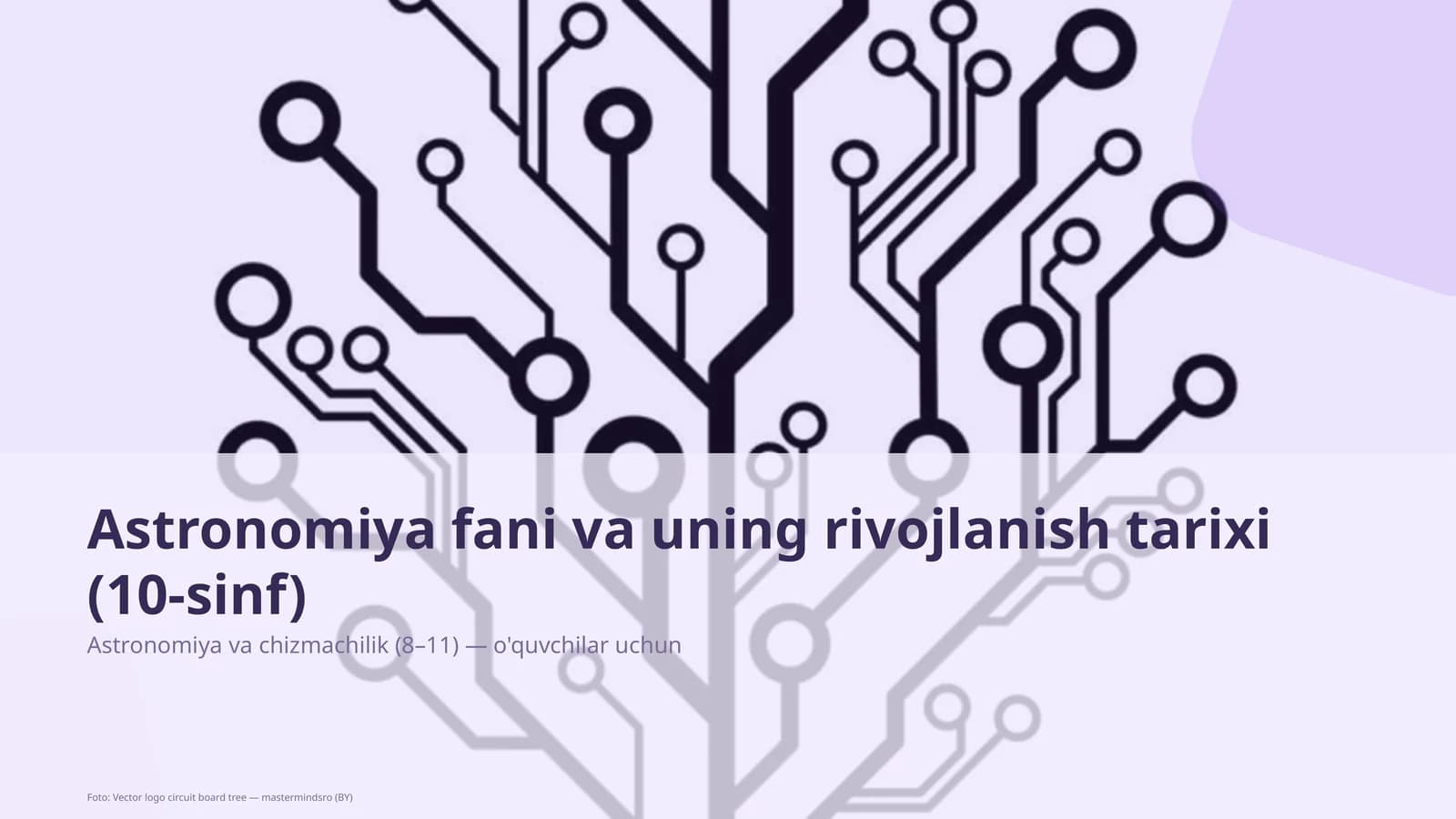 Astronomiya fani va uning rivojlanish tarixi (10-sinf)