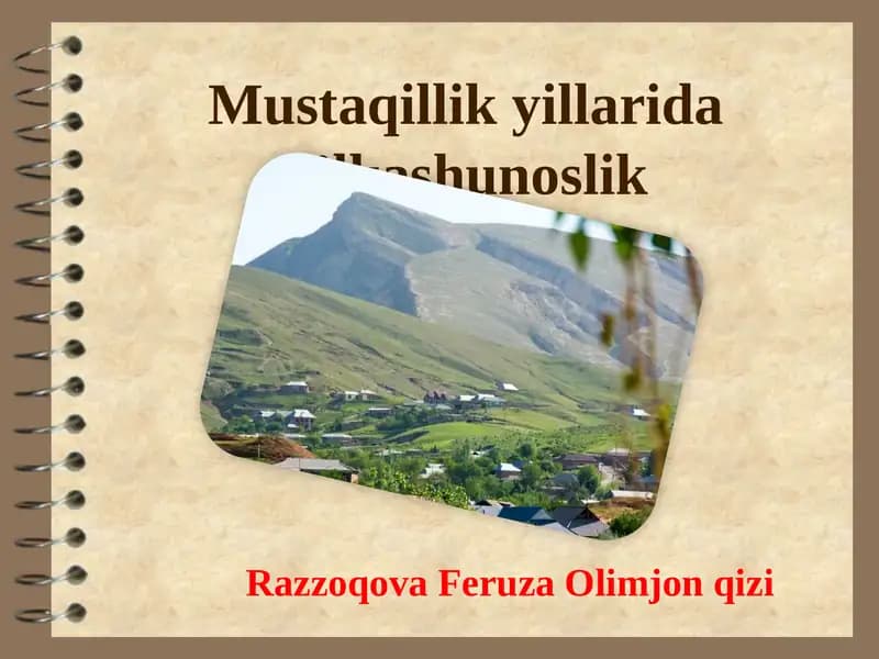 Mustaqillik yillarida o'lkashunoslik